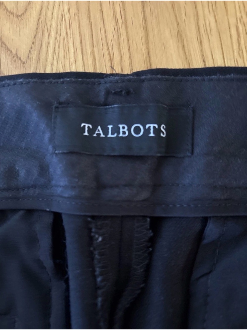 Talbots Hampshire Ankle Pants Size 12 Black Flocked Heart Print Career Preppy - Picture 4 of 14
